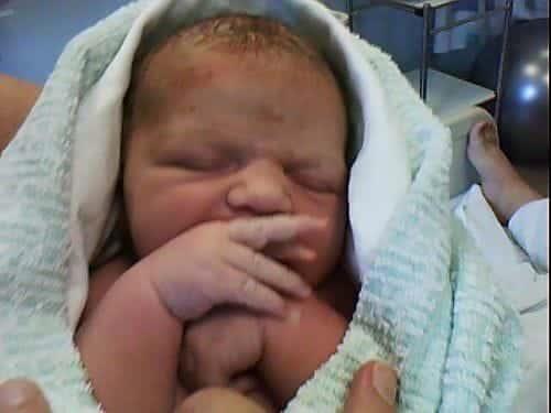 Lily at 2 hours old (clicky)