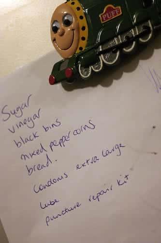 Condoms? Lube? Puncture repair kit? Northerners are strange ;) (clicky)