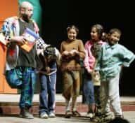 Fishy with kids in Iraq&rsquo;s National Theatre (clicky)